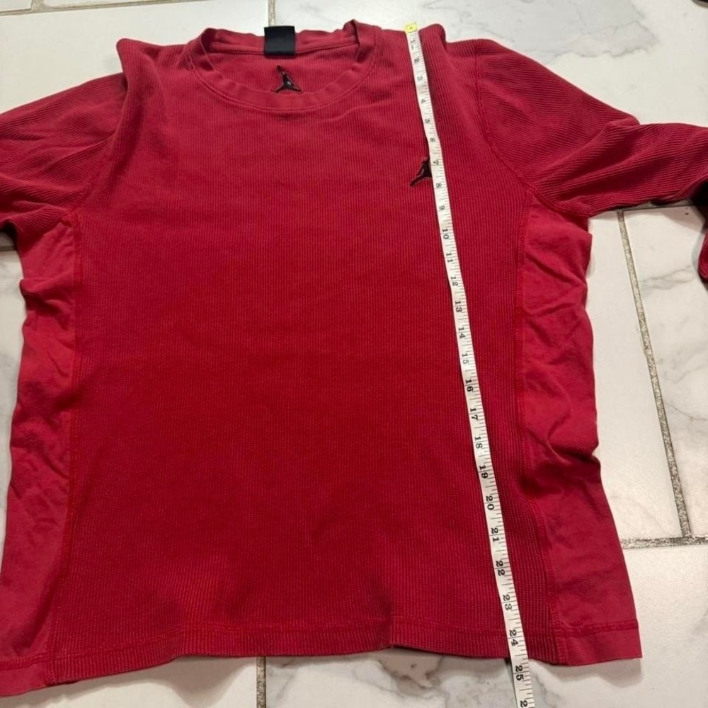 Y2K Jordan red long sleeve thermal shirt Size L - Picture 5 of 5